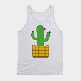 Cute Cactus Design #33: Flower Celebration Cactus Tank Top